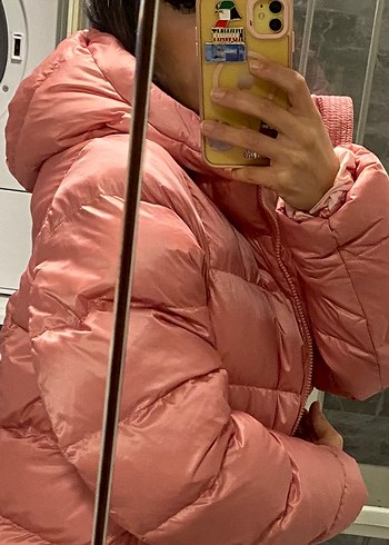 TCM tchibo markası Pembe Parlak Kadın Kışlık Mont yurtdışından - Görsel 6