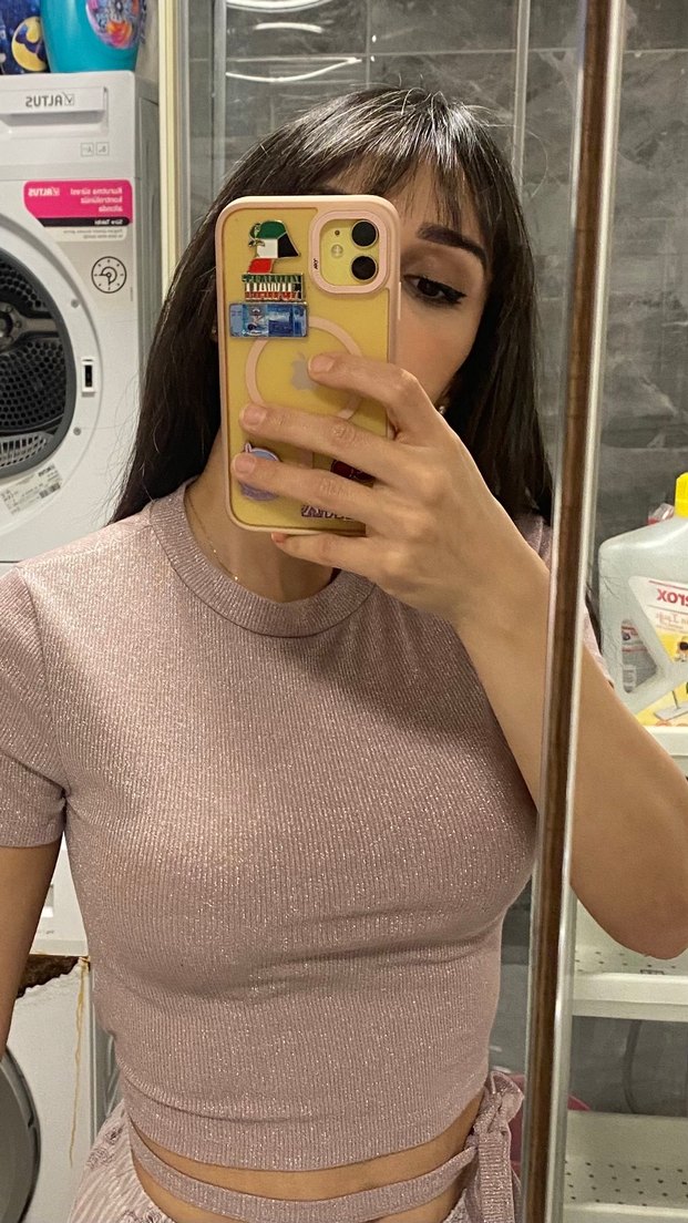 Parlak pembe koton crop - Görsel 2