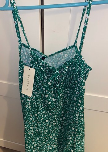 Yeşil Yılan Desenli Uzun Elbise - Görsel 2