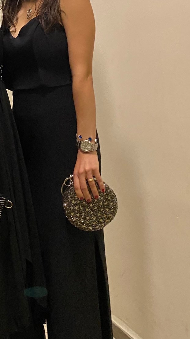 Siyah Straplez Uzun Drapeli Abiye Elbise - Görsel 2