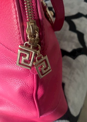 Versace ORİJİNAL Pembe Deri Kadın Çanta - Görsel 3