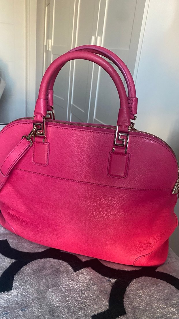 Versace ORİJİNAL Pembe Deri Kadın Çanta - Görsel 4