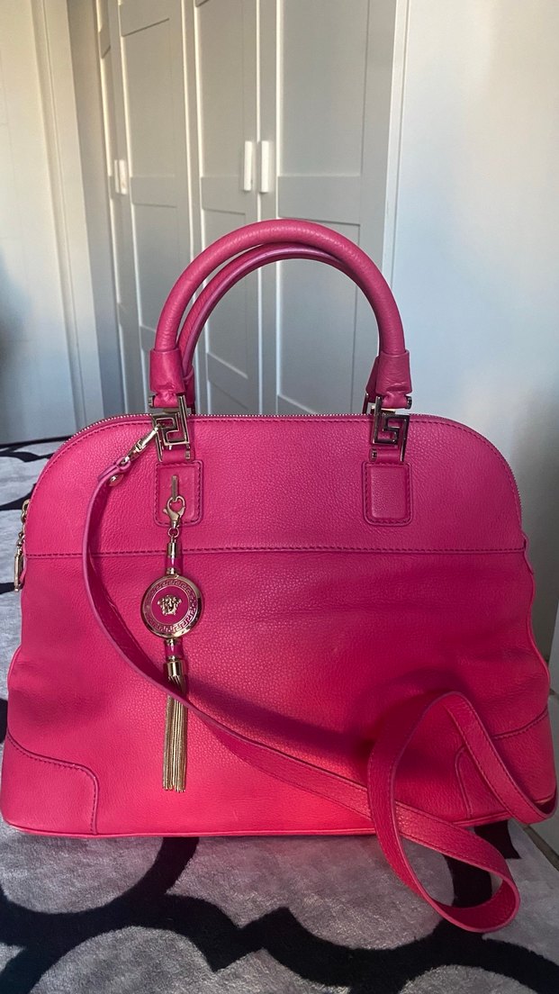 Versace ORİJİNAL Pembe Deri Kadın Çanta - Görsel 2