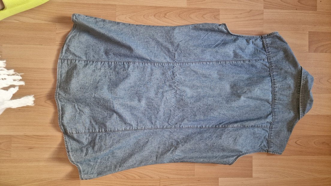 Açik mavi Kot Kadın Kolsuz Gömlek - Görsel 5