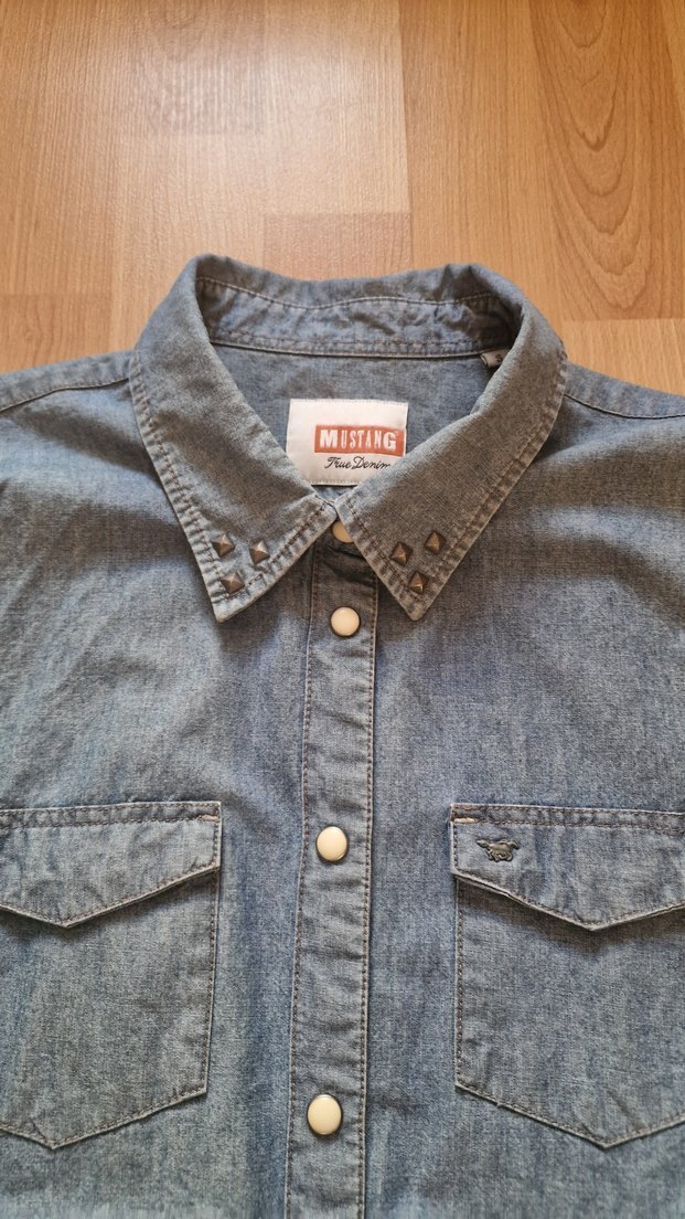 Açik mavi Kot Kadın Kolsuz Gömlek - Görsel 4