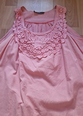 Pembe Kolsuz İşlemeli Midi Elbise - Görsel 6