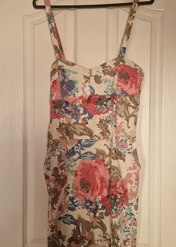 Kadın Pastel Renkli Desenli Kısa Elbise - Görsel 5