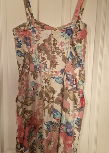 Kadın Pastel Renkli Desenli Kısa Elbise - Görsel 7