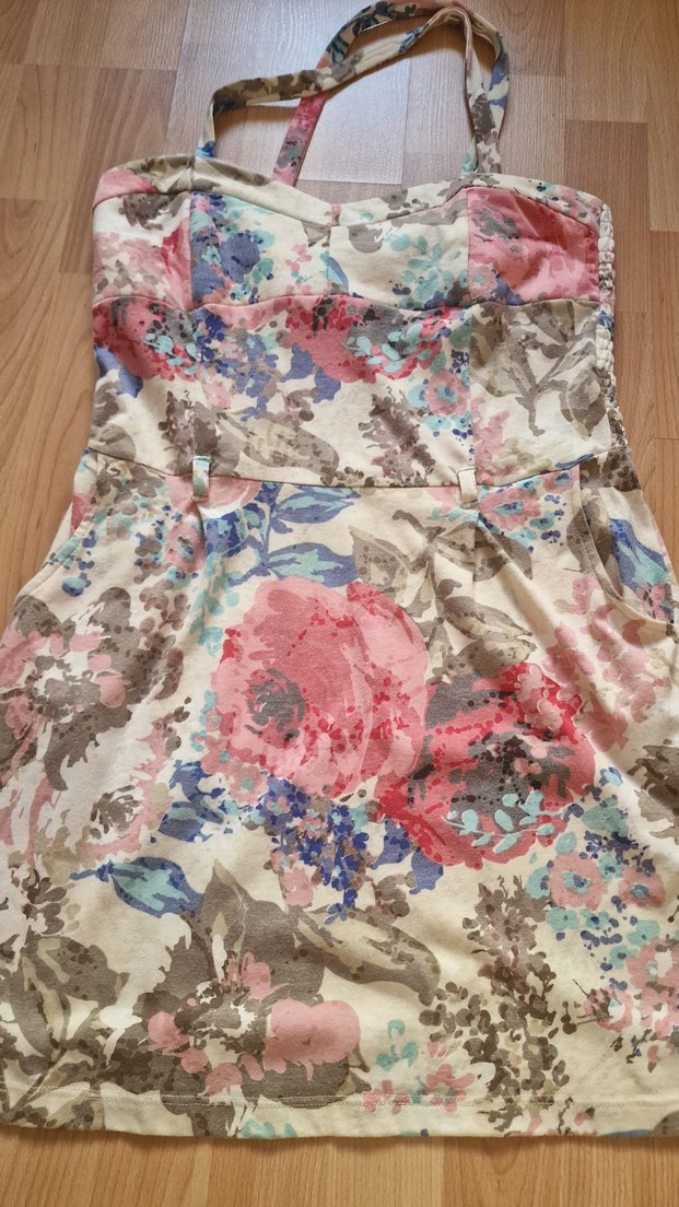 Kadın Pastel Renkli Desenli Kısa Elbise - Görsel 2