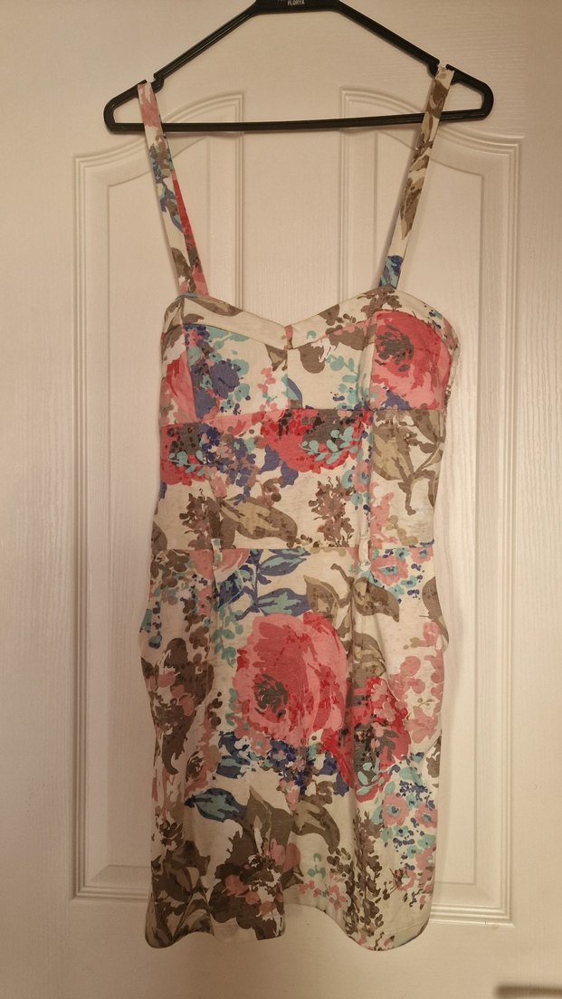 Kadın Pastel Renkli Desenli Kısa Elbise - Görsel 5