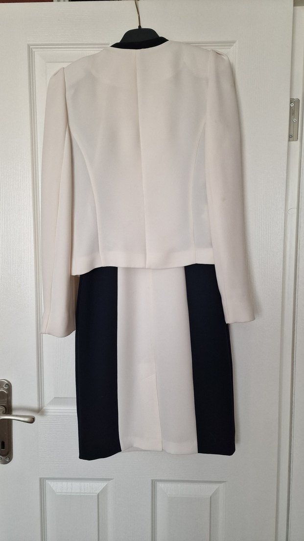 Kadın Beyaz Düğmeli Modern Klasik Blazer - Görsel 3