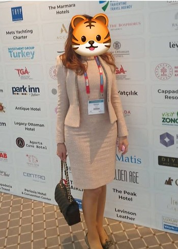 Pembe İş Kadınları İçin İşlemeli Kolsuz Kalem Elbise - Görsel 2