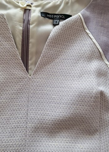 V Yaka Lila Midi Elbise - Görsel 4