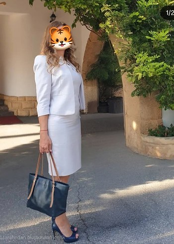 V Yaka Lila Midi Elbise - Görsel 2