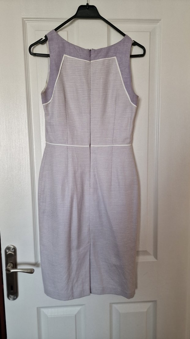 V Yaka Lila Midi Elbise - Görsel 3