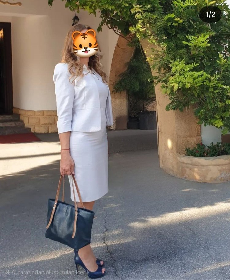 V Yaka Lila Midi Elbise - Görsel 2