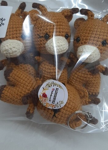 Amigurumi zürafa anahtarlık 