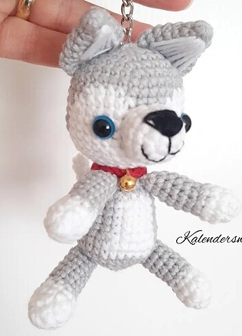 Amigurumi Husky Anahtarlik