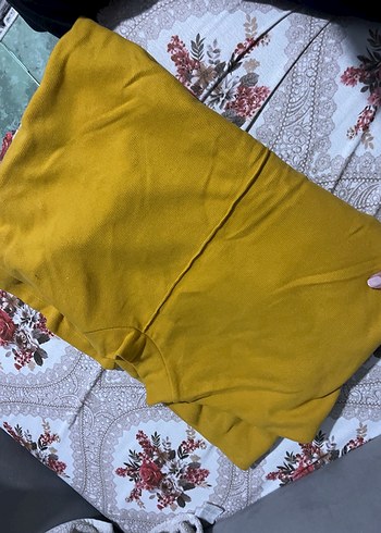 Sarı triko tunik