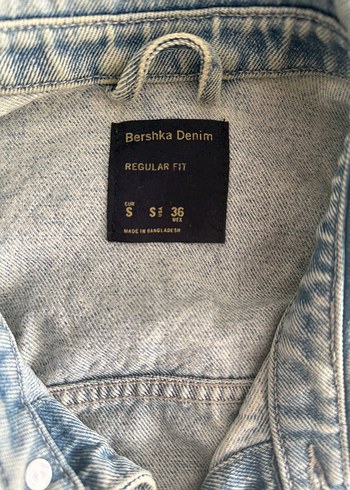 Gri Düğmeli Salaş Denim Ceket bershka vintage - Görsel 3