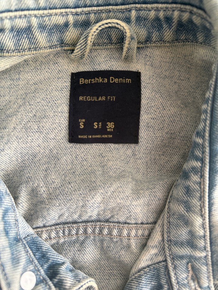 Gri Düğmeli Salaş Denim Ceket bershka vintage - Görsel 3