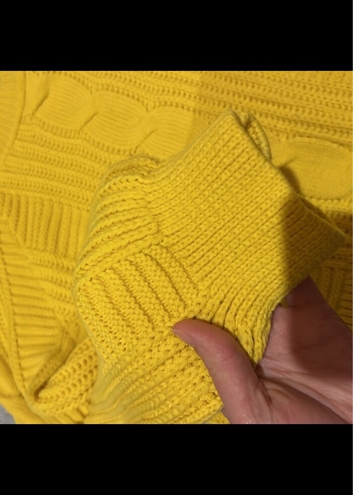 Sarı yün kazak - Görsel 3