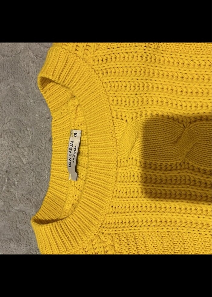 Sarı yün kazak - Görsel 2