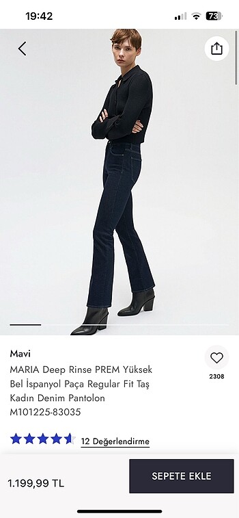 26 Beden Mavi jeann