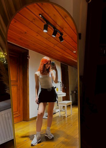 Sokak Stili Mini Kot Etekler pull and bear - Görsel 2