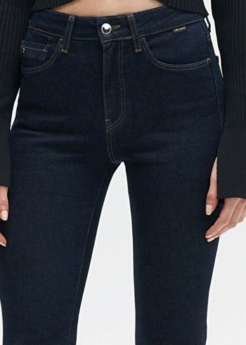 Mavi Jeans Düğmeli Lacivert Kadın Midi Kot Pantolon