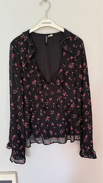 H&M çiçek desenli bluz