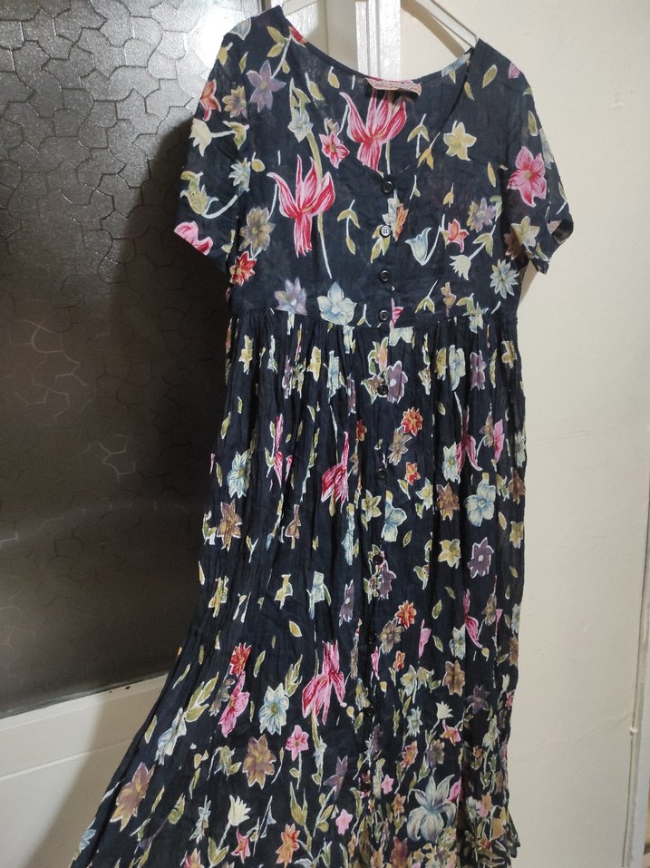 Çiçek Desenli Bohem Uzun Hamile Elbisesi - Görsel 2