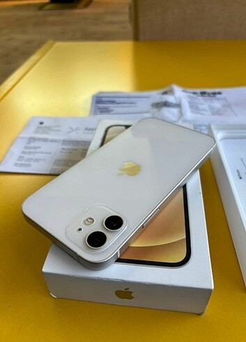 iPhone 12 Beyaz Pil ????? 128GB Kutu, Fatura Ve 12 Ay Garantisi 