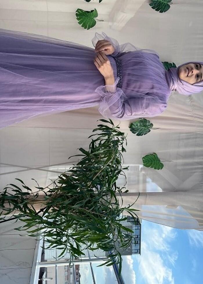 Mor elbise - Görsel 3