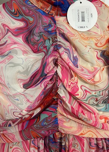 Kadın Çok Renkli Bohem  elbise - Görsel 2