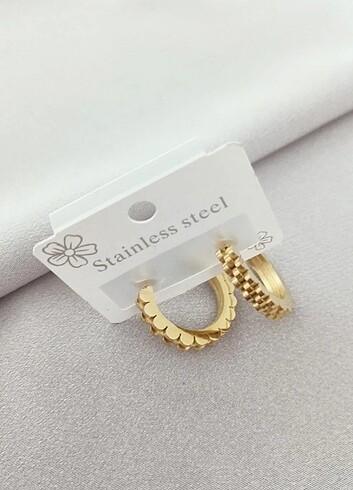 Çelik Gold küpe hasır model