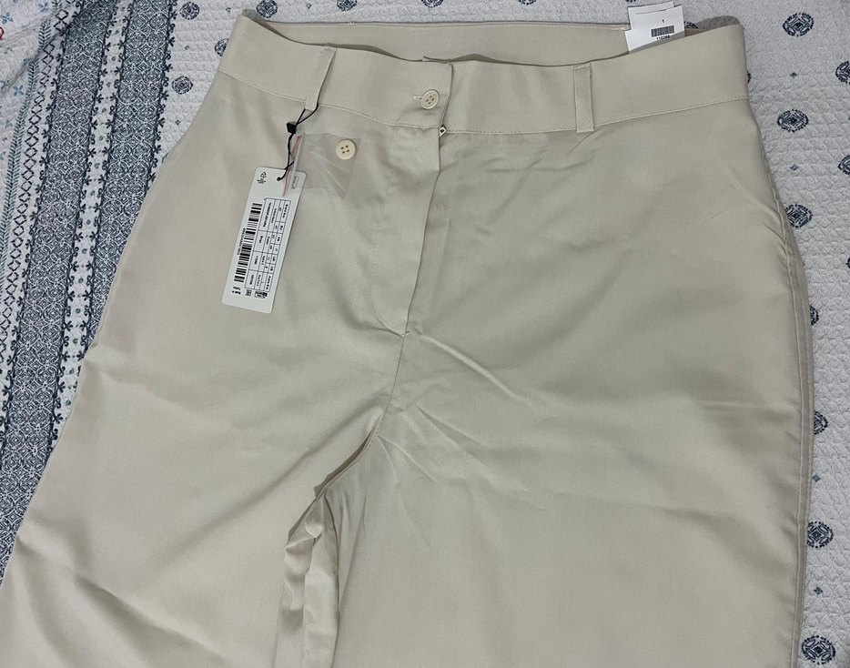 Bej Kumaş Kadın Pantolon - Görsel 3