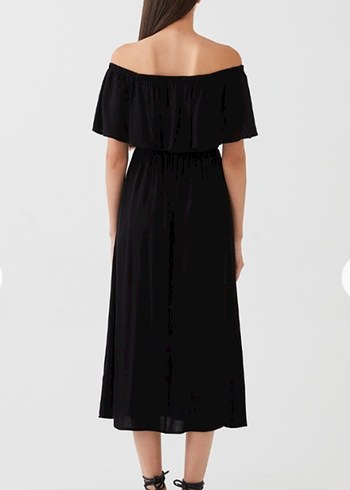 Siyah Uzun Yazlık Elbise - Görsel 2