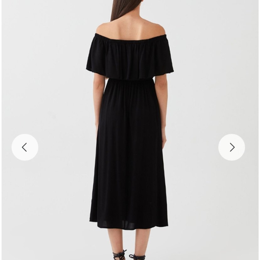 Siyah Uzun Yazlık Elbise - Görsel 2