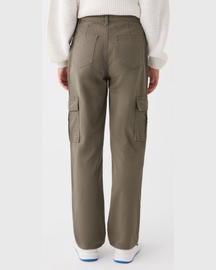 Standart Kesim Haki Kargo Pantolon - Görsel 3