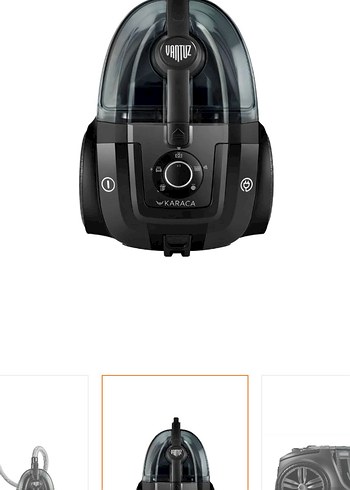 Siyah Elektrikli Süpürge - Görsel 2