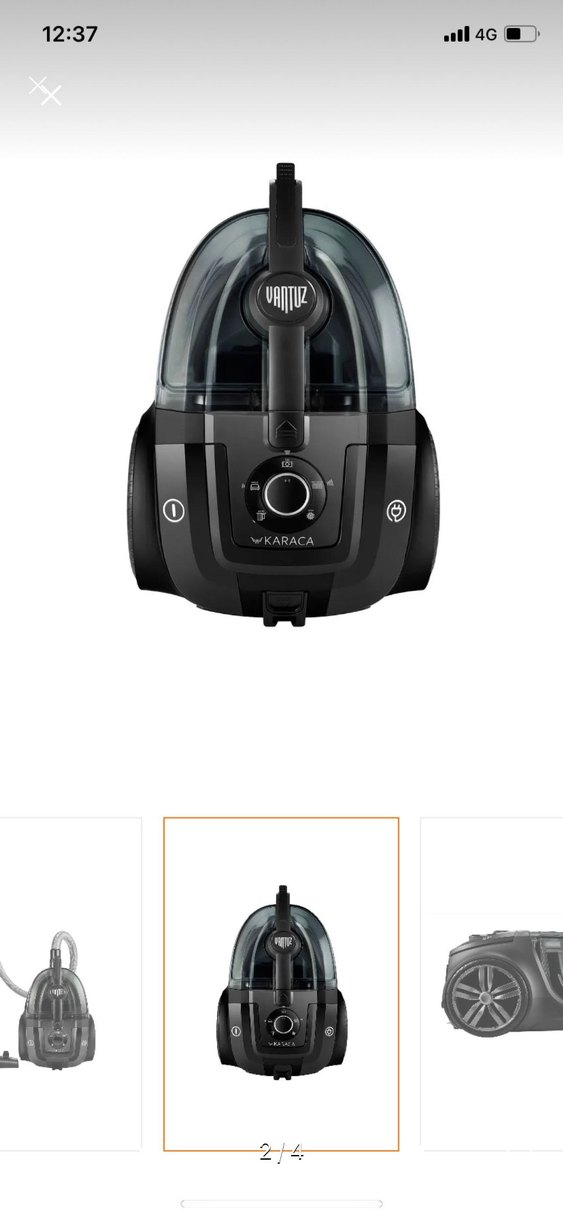 Siyah Elektrikli Süpürge - Görsel 2