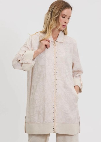 Bej Uzun Kadın Tunik - Görsel 2