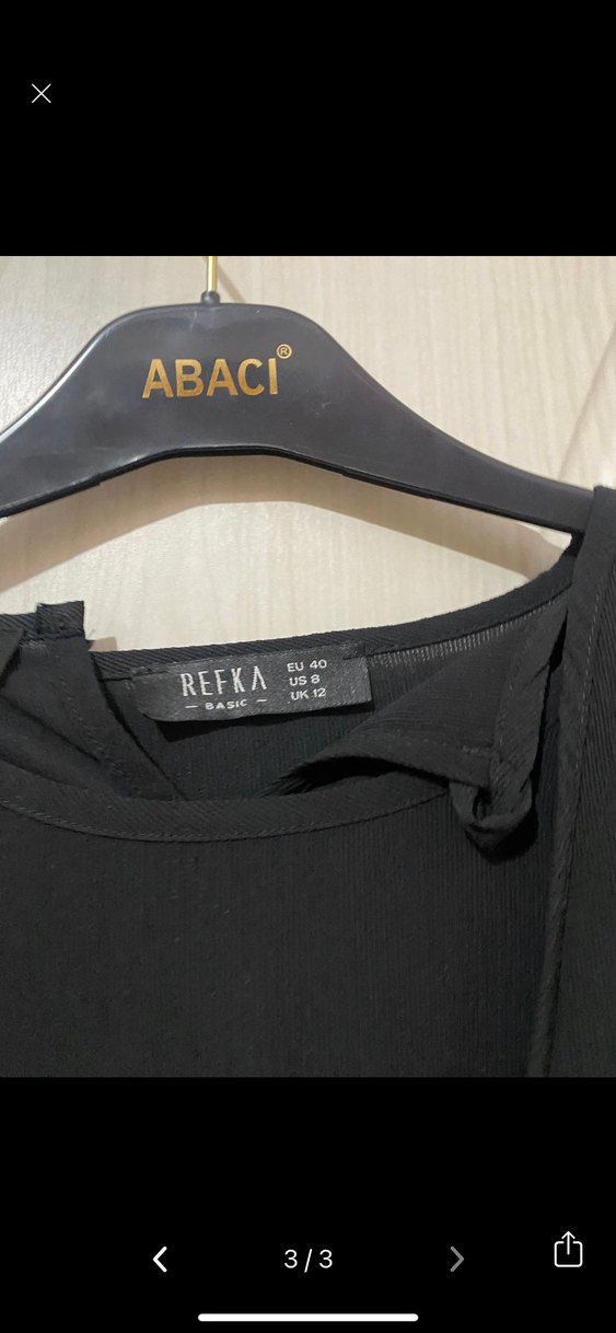 Siyah Uzun Kolauz Salaş Kadın elbise takım - Görsel 3