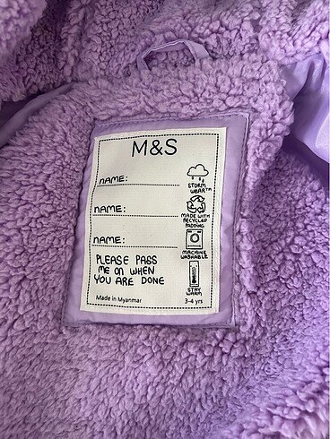 Marks & Spencer Spencer mont ( hiç kullanılmadı )