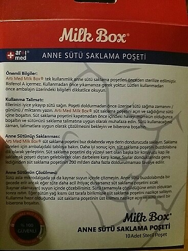 Milk box Anne sütü saklama poşeti ve eke baby penye ağız mendili - Görsel 4