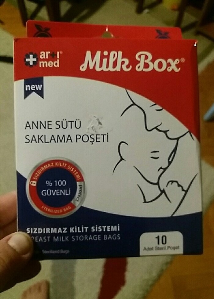Milk box Anne sütü saklama poşeti ve eke baby penye ağız mendili - Görsel 2