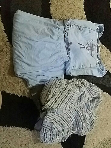 Önden düğmeli ve sabahlıklı h&m lohusa gecelik takımı