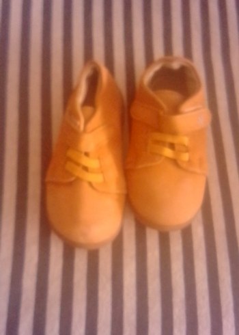 Sarı kahve parlak Tokalı Erkek Bebek İlk Adım Ayakkabısı 23 no - Görsel 2