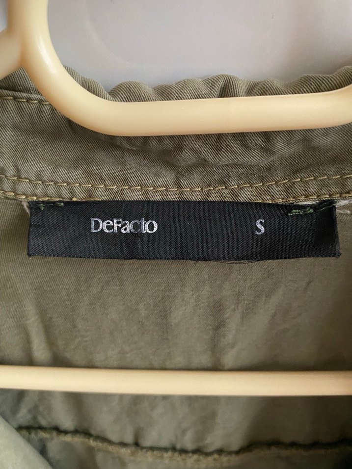 Haki Kadın Denim Gömlek - Görsel 5